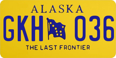 AK license plate GKH036