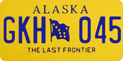 AK license plate GKH045