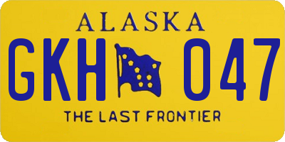 AK license plate GKH047