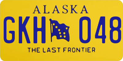 AK license plate GKH048