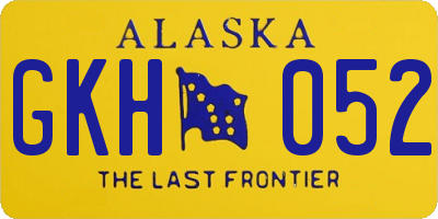 AK license plate GKH052