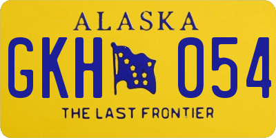 AK license plate GKH054