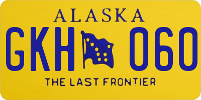 AK license plate GKH060