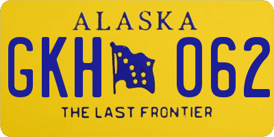 AK license plate GKH062