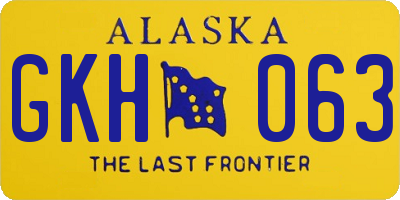 AK license plate GKH063