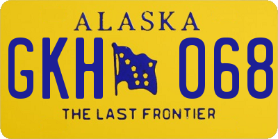 AK license plate GKH068