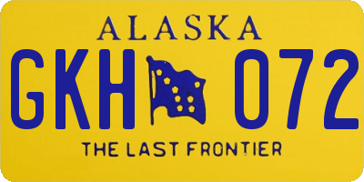 AK license plate GKH072