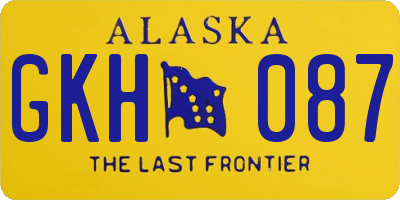 AK license plate GKH087