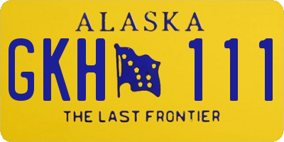 AK license plate GKH111