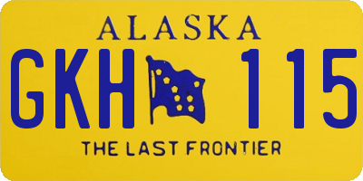 AK license plate GKH115