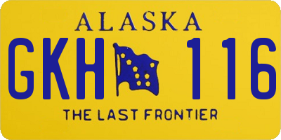 AK license plate GKH116