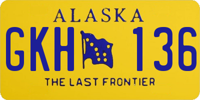 AK license plate GKH136