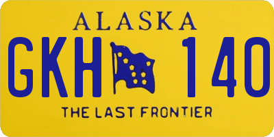AK license plate GKH140