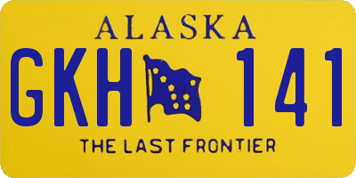 AK license plate GKH141