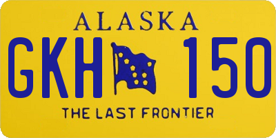 AK license plate GKH150