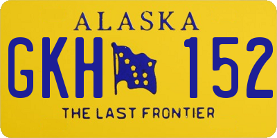 AK license plate GKH152
