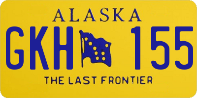 AK license plate GKH155