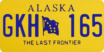 AK license plate GKH165