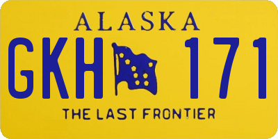 AK license plate GKH171