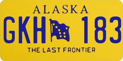 AK license plate GKH183