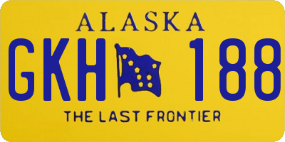 AK license plate GKH188