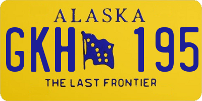 AK license plate GKH195