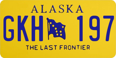 AK license plate GKH197
