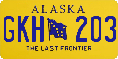 AK license plate GKH203
