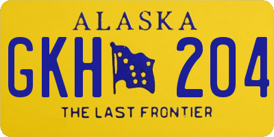 AK license plate GKH204