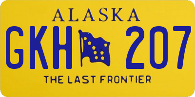 AK license plate GKH207