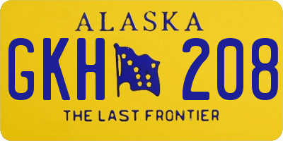 AK license plate GKH208