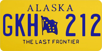 AK license plate GKH212