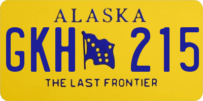 AK license plate GKH215