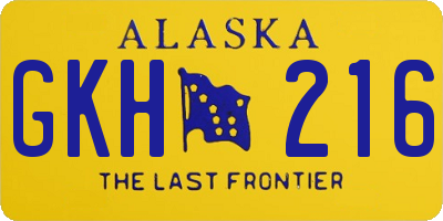 AK license plate GKH216