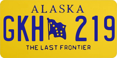 AK license plate GKH219