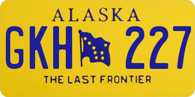 AK license plate GKH227