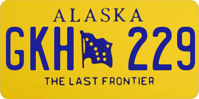 AK license plate GKH229