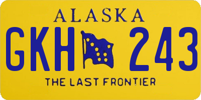 AK license plate GKH243