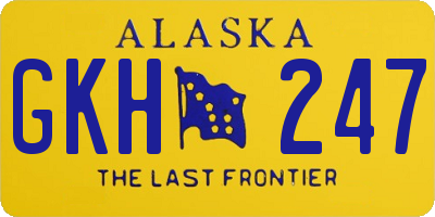 AK license plate GKH247