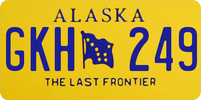 AK license plate GKH249
