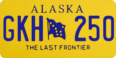 AK license plate GKH250