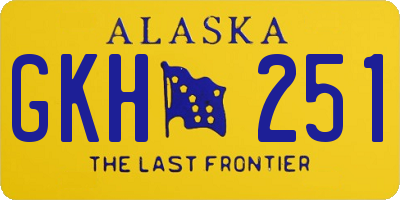 AK license plate GKH251