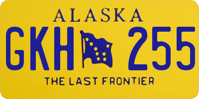 AK license plate GKH255