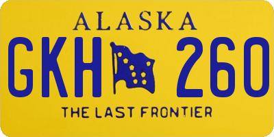 AK license plate GKH260