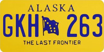AK license plate GKH263