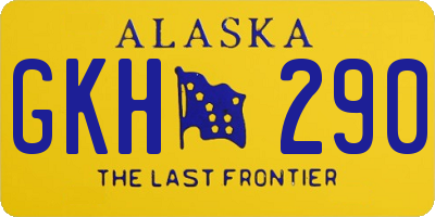 AK license plate GKH290