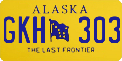 AK license plate GKH303
