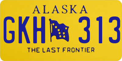 AK license plate GKH313