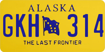AK license plate GKH314