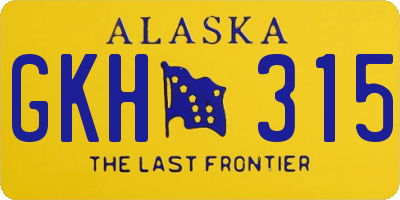 AK license plate GKH315
